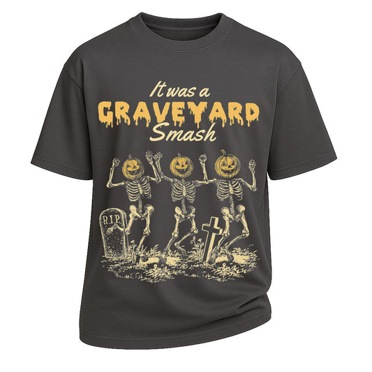 Graveyard Smash Halloween Oversized Tee