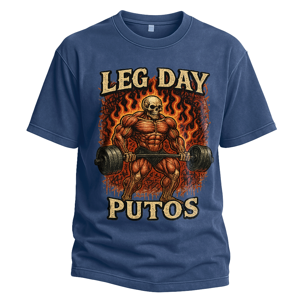 Leg Day Putos Flaming Deadlift Tee