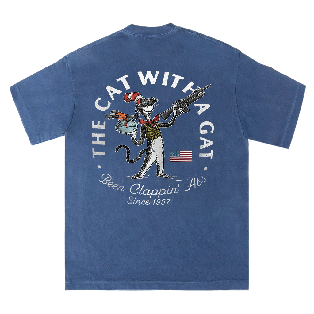 The Cat With a Gat Tee