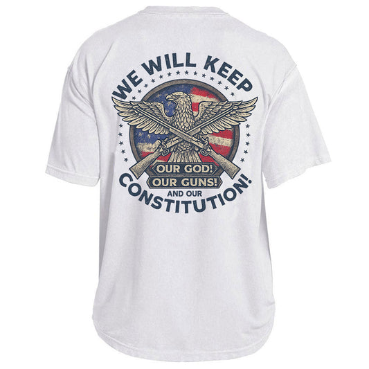 We Keep God Guns Constitution Tee