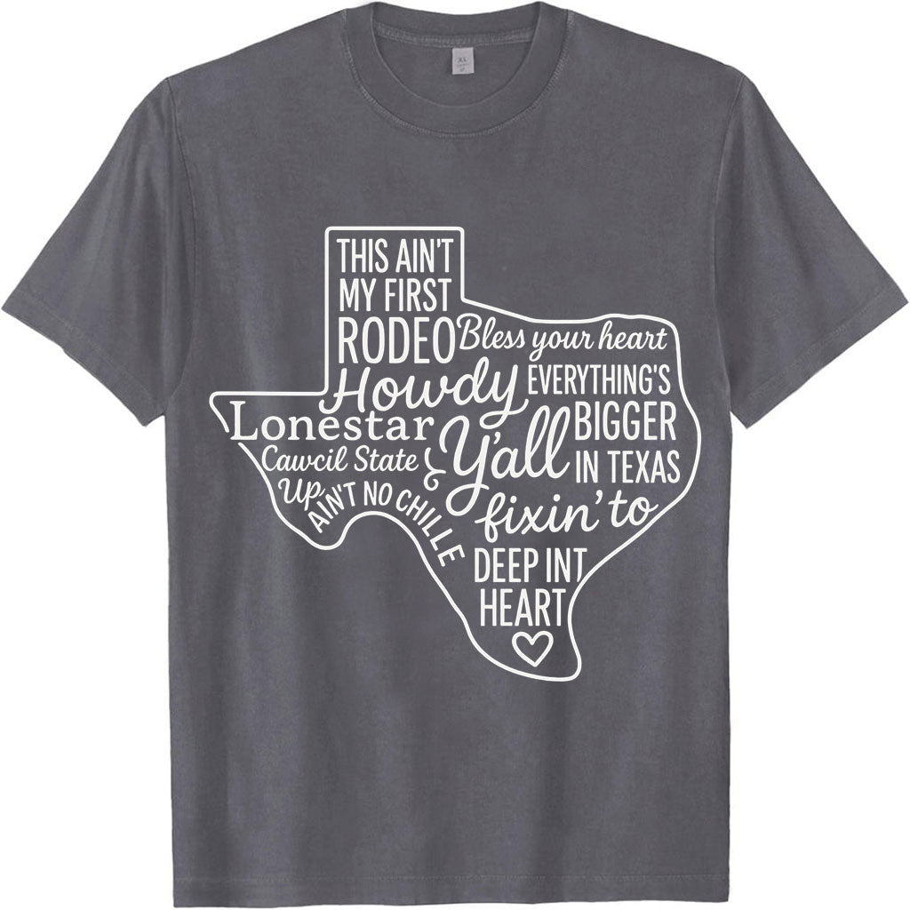 Texas Sayings Map Tee