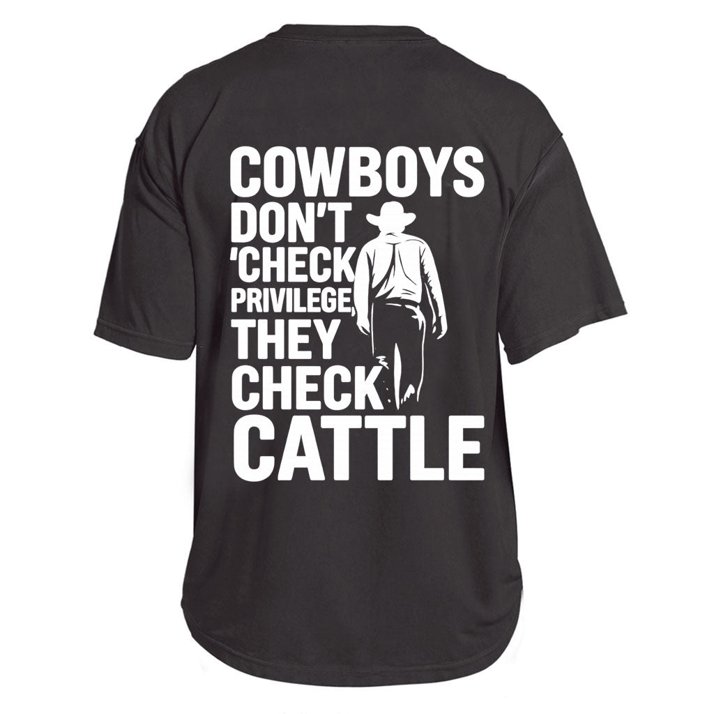 Cowboys Check Cattle Tee