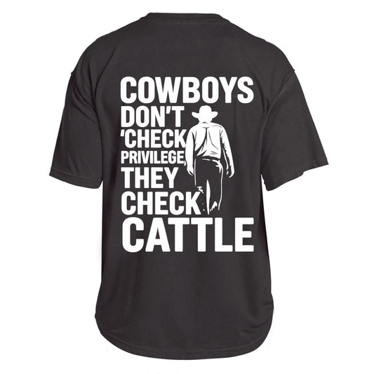 Cowboys Check Cattle Tee