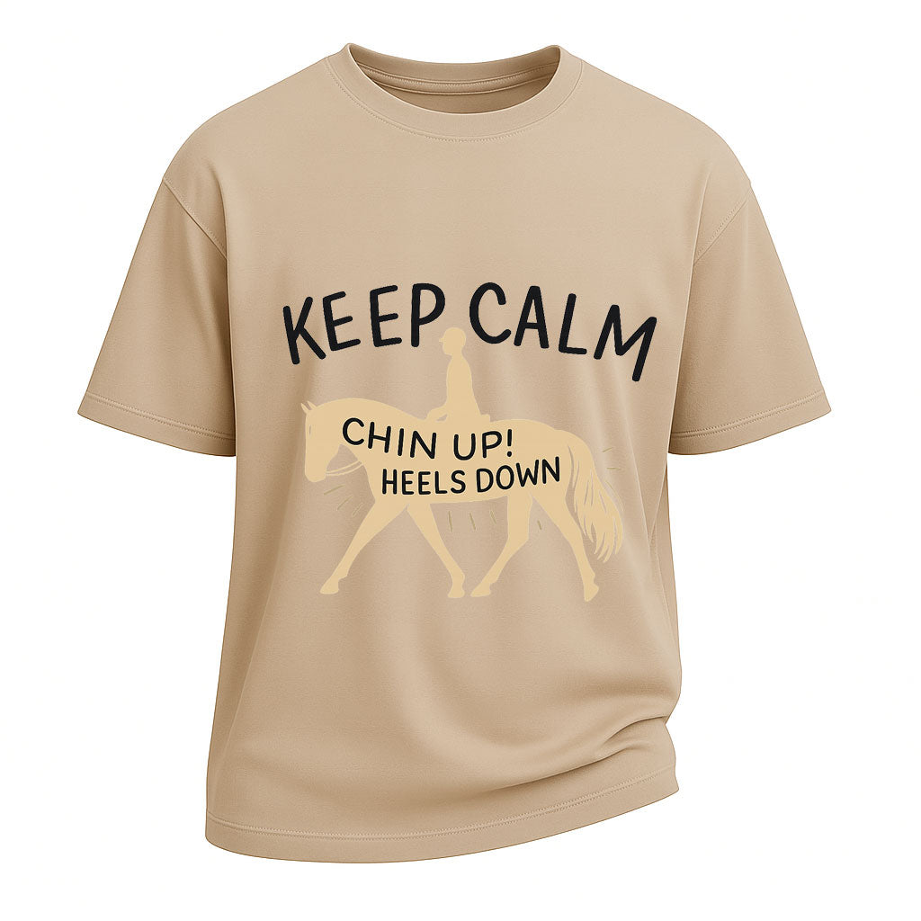 Keep Calm Chin Up Horse Tee