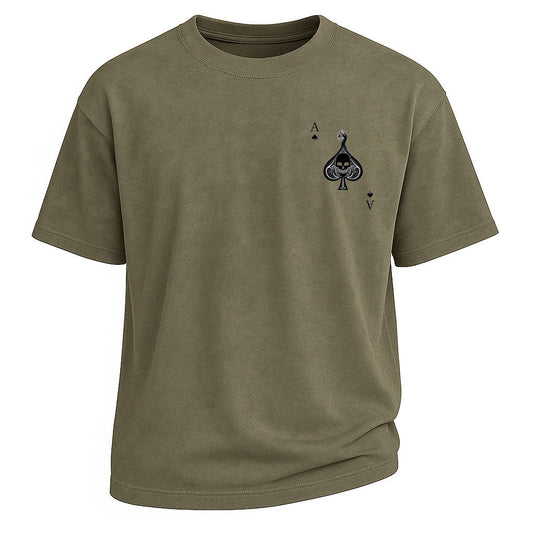Ace of Spades Skull Poker Tee