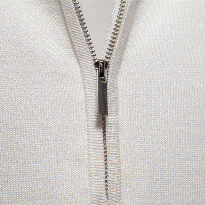 Men's Business Casual Woolen Knitted Polo Shirts