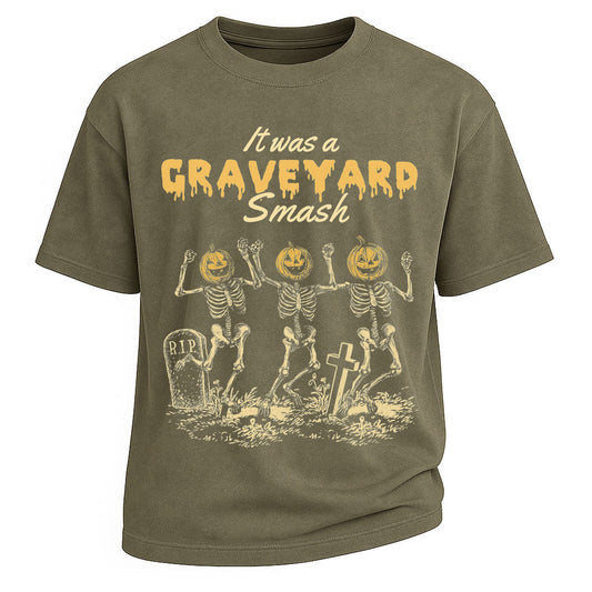 Graveyard Smash Halloween Oversized Tee