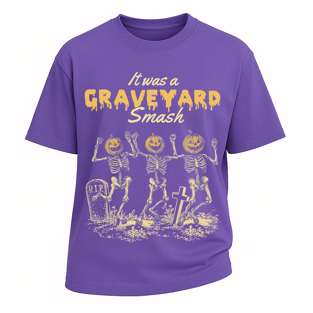 Graveyard Smash Halloween Oversized Tee