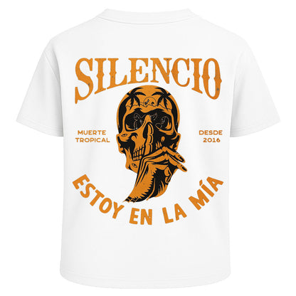 Silencio Skull Graphic Oversized Tee