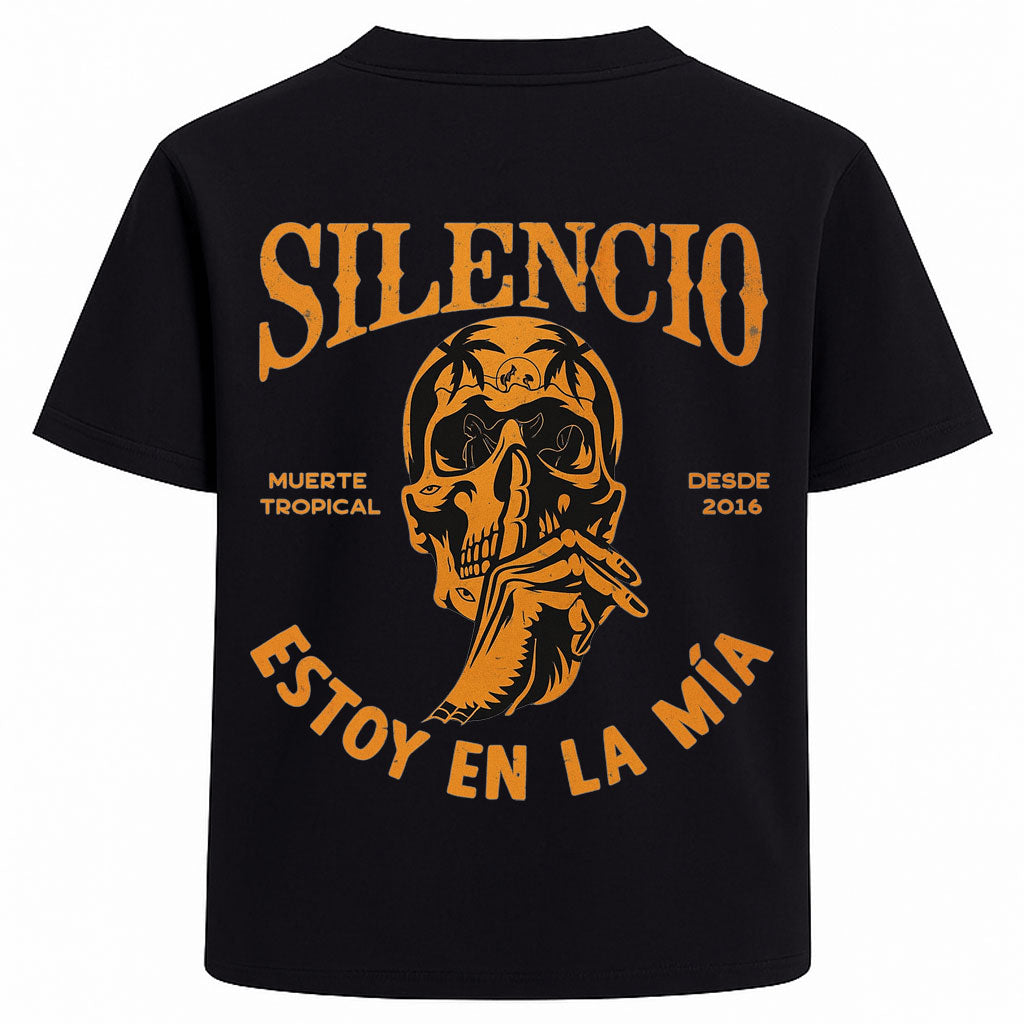 Silencio Skull Graphic Oversized Tee