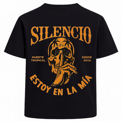 Silencio Skull Graphic Oversized Tee