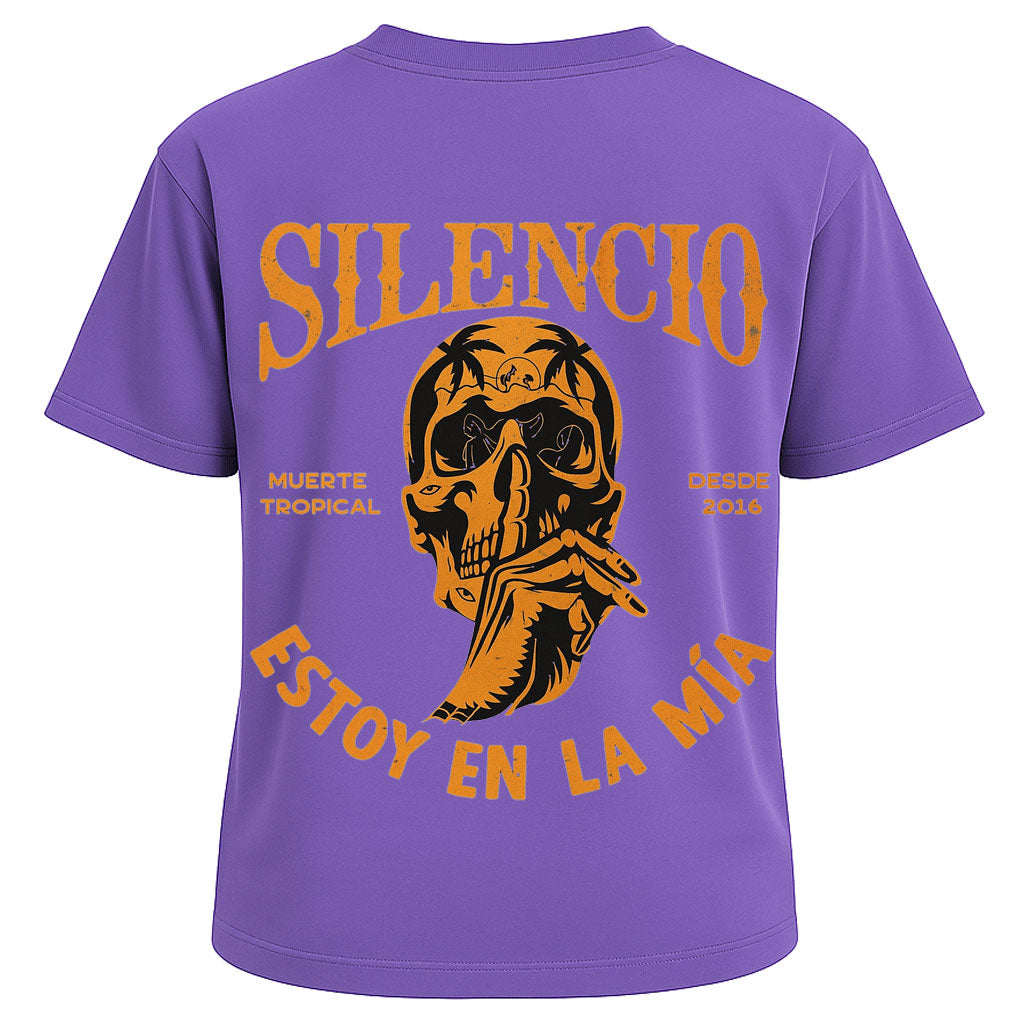 Silencio Skull Graphic Oversized Tee