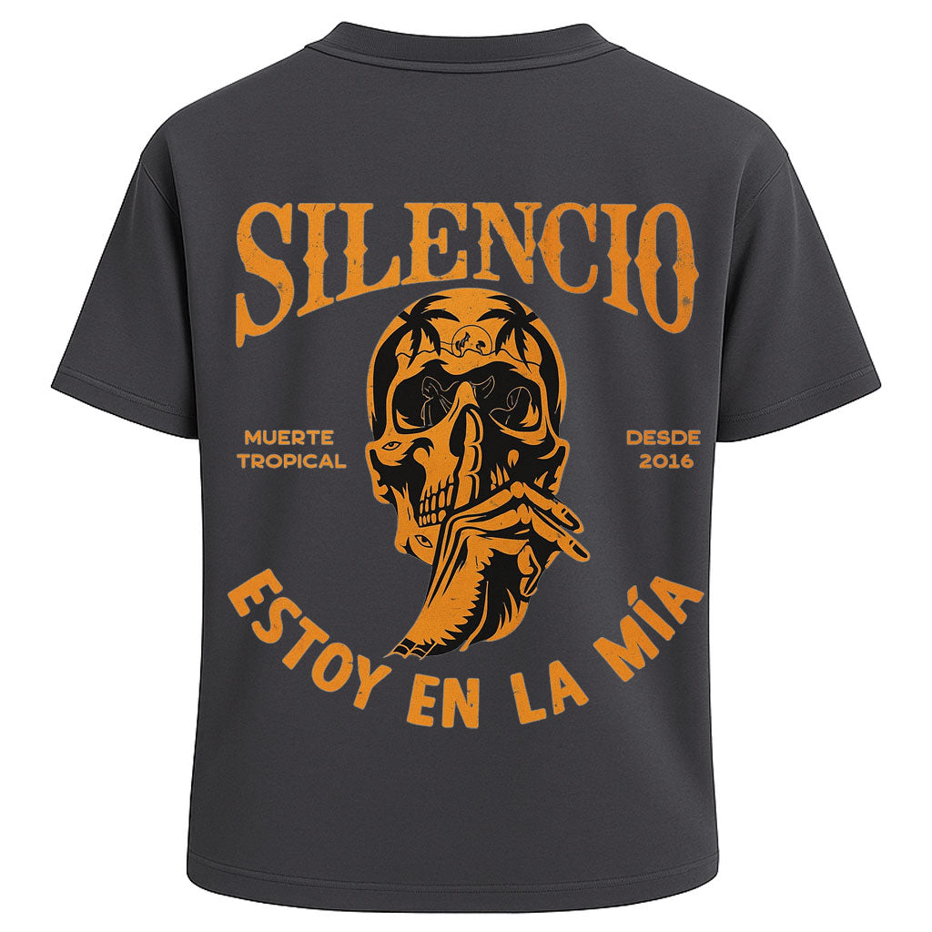 Silencio Skull Graphic Oversized Tee