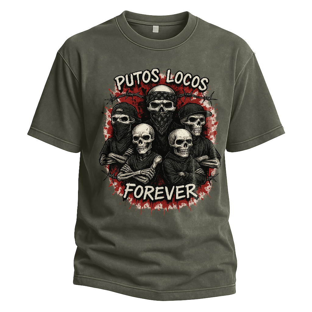 Putos Locos Forever Skeleton Gang Tee