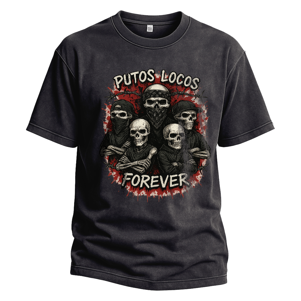Putos Locos Forever Skeleton Gang Tee