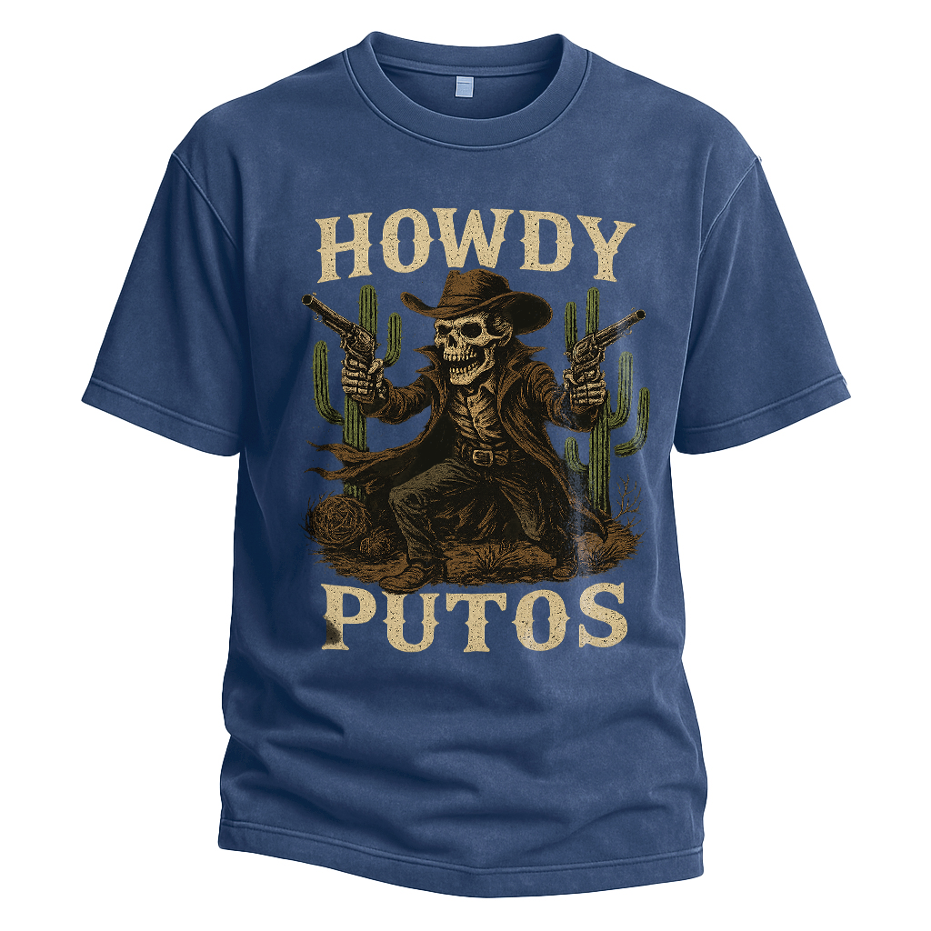 Howdy Putos Gunslinger Skeleton Tee