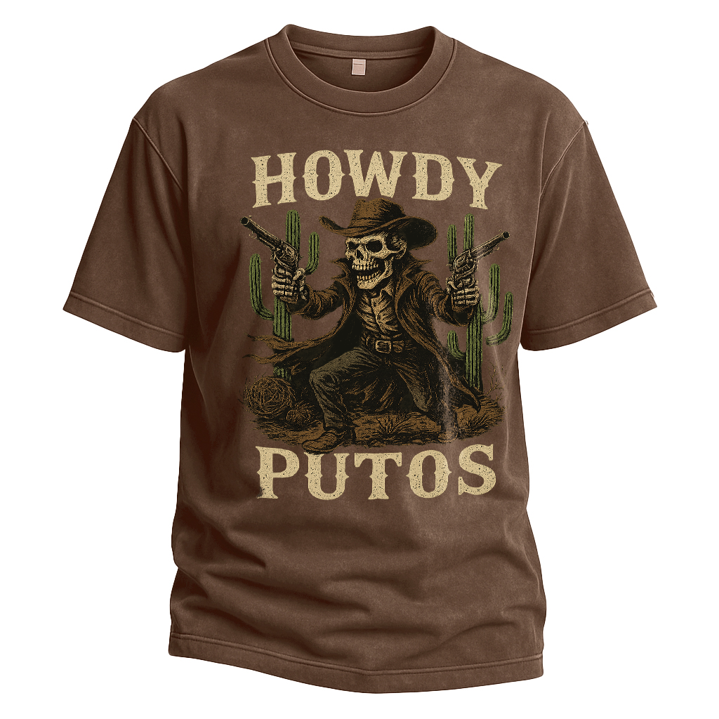 Howdy Putos Gunslinger Skeleton Tee