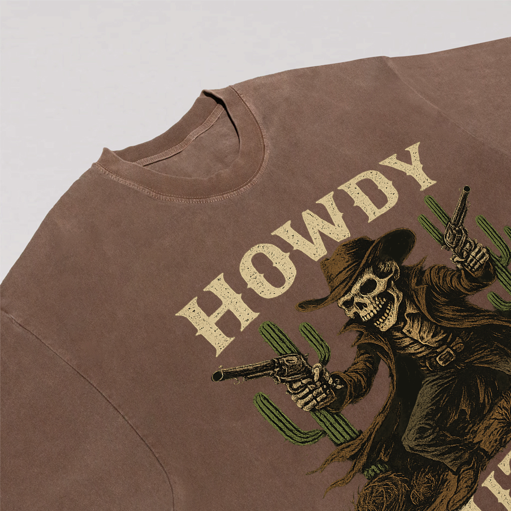 Howdy Putos Gunslinger Skeleton Tee