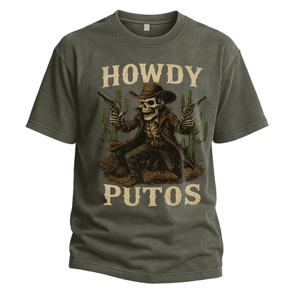 Howdy Putos Gunslinger Skeleton Tee