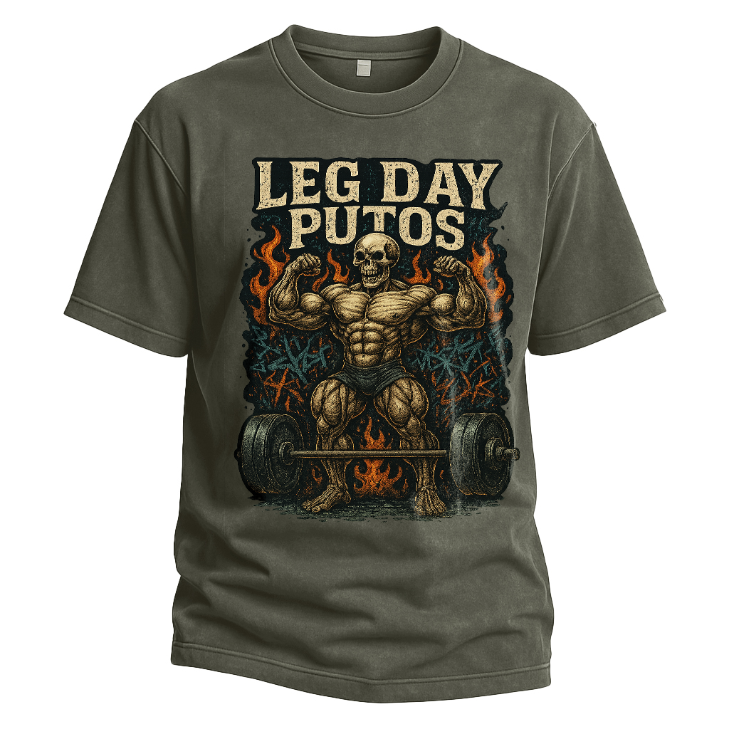 Leg Day Putos Muscle Skeleton Tee