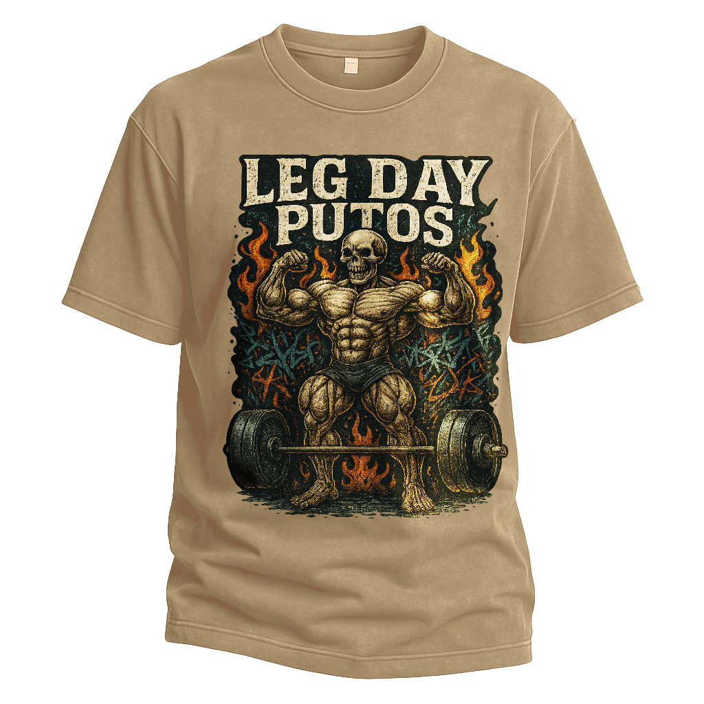 Leg Day Putos Muscle Skeleton Tee
