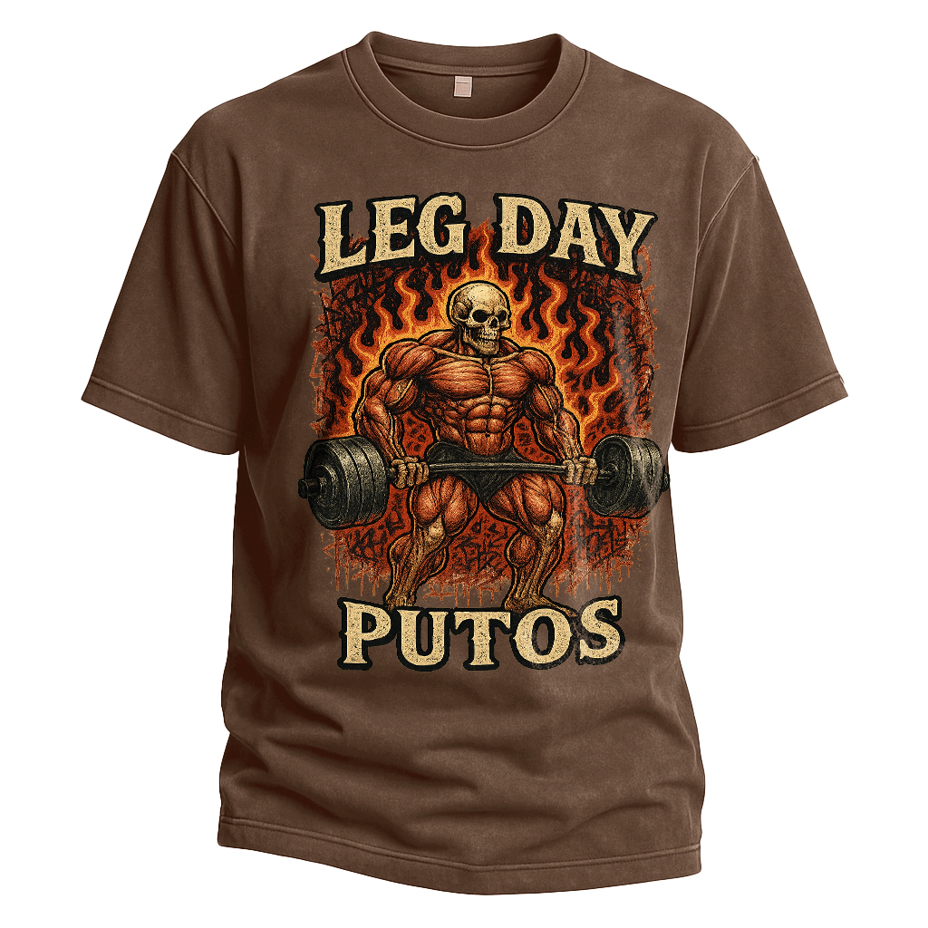 Leg Day Putos Flaming Deadlift Tee