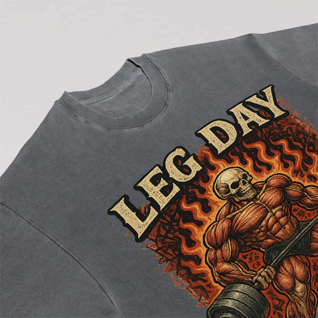 Leg Day Putos Flaming Deadlift Tee