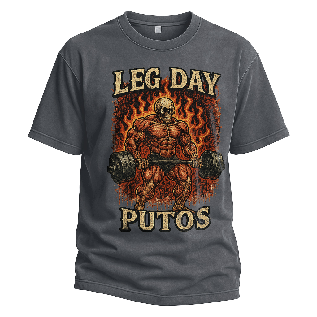 Leg Day Putos Flaming Deadlift Tee