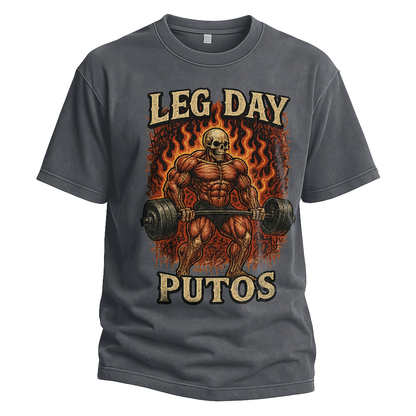 Leg Day Putos Flaming Deadlift Tee