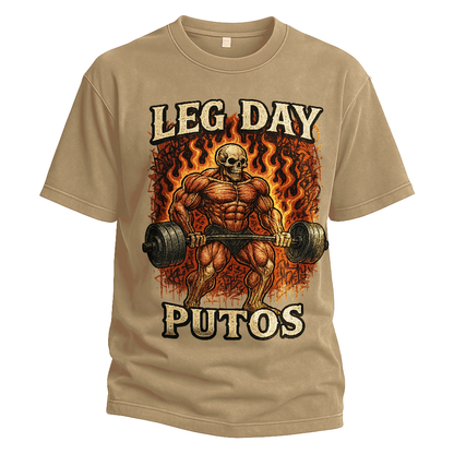 Leg Day Putos Flaming Deadlift Tee