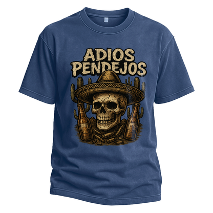 Adios Pendejos Sombrero Skull Tee