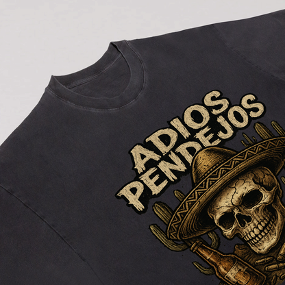 Adios Pendejos Sombrero Skull Tee