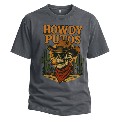 Howdy Putos Sunset Cowboy Tee