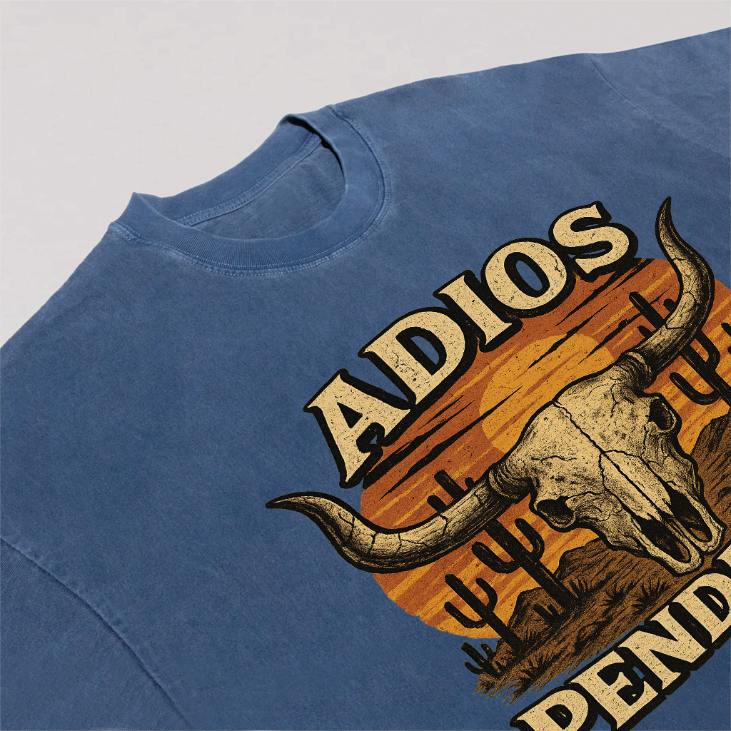 Adios Pendejos Sunset Skull Tee