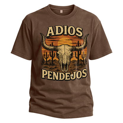 Adios Pendejos Sunset Skull Tee