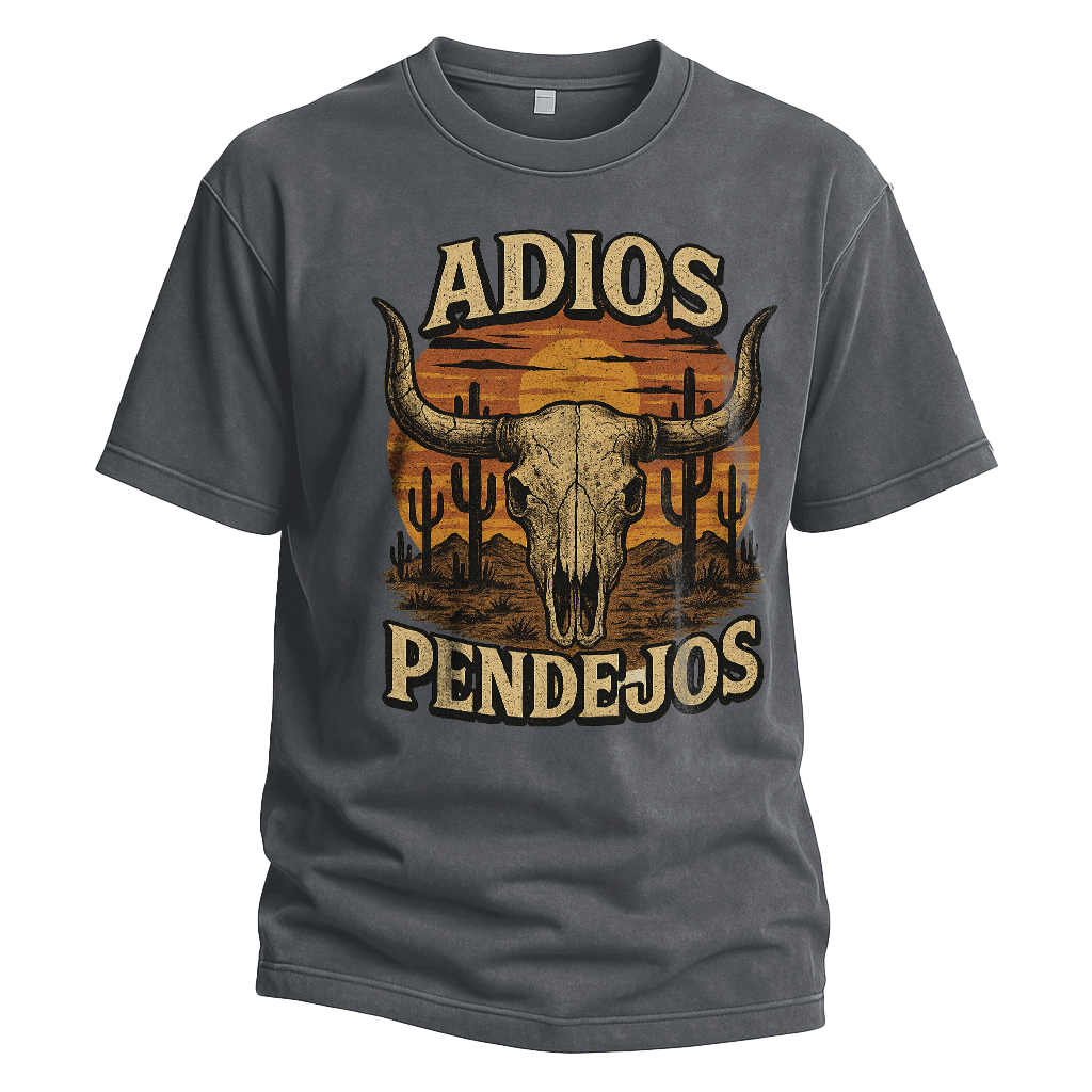 Adios Pendejos Sunset Skull Tee