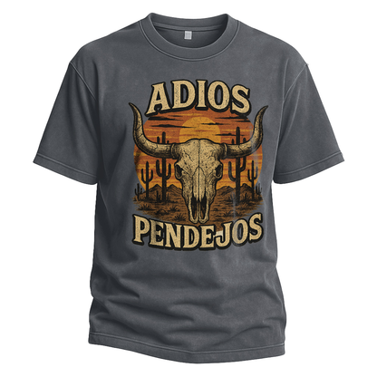 Adios Pendejos Sunset Skull Tee