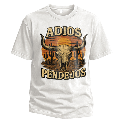 Adios Pendejos Sunset Skull Tee