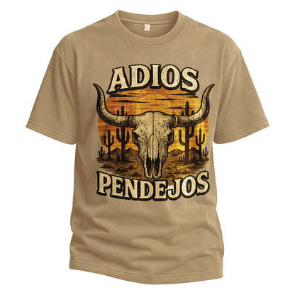 Adios Pendejos Sunset Skull Tee