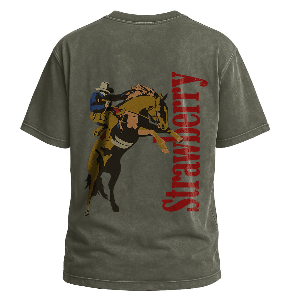 Strawberry Bucking Bronco Tee