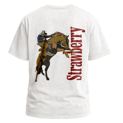 Strawberry Bucking Bronco Tee