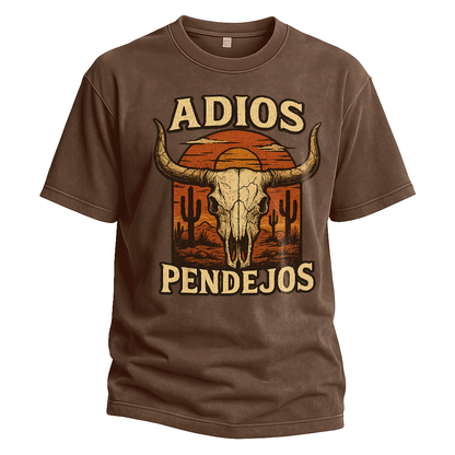 Adios Pendejos Sunset Skull Tee