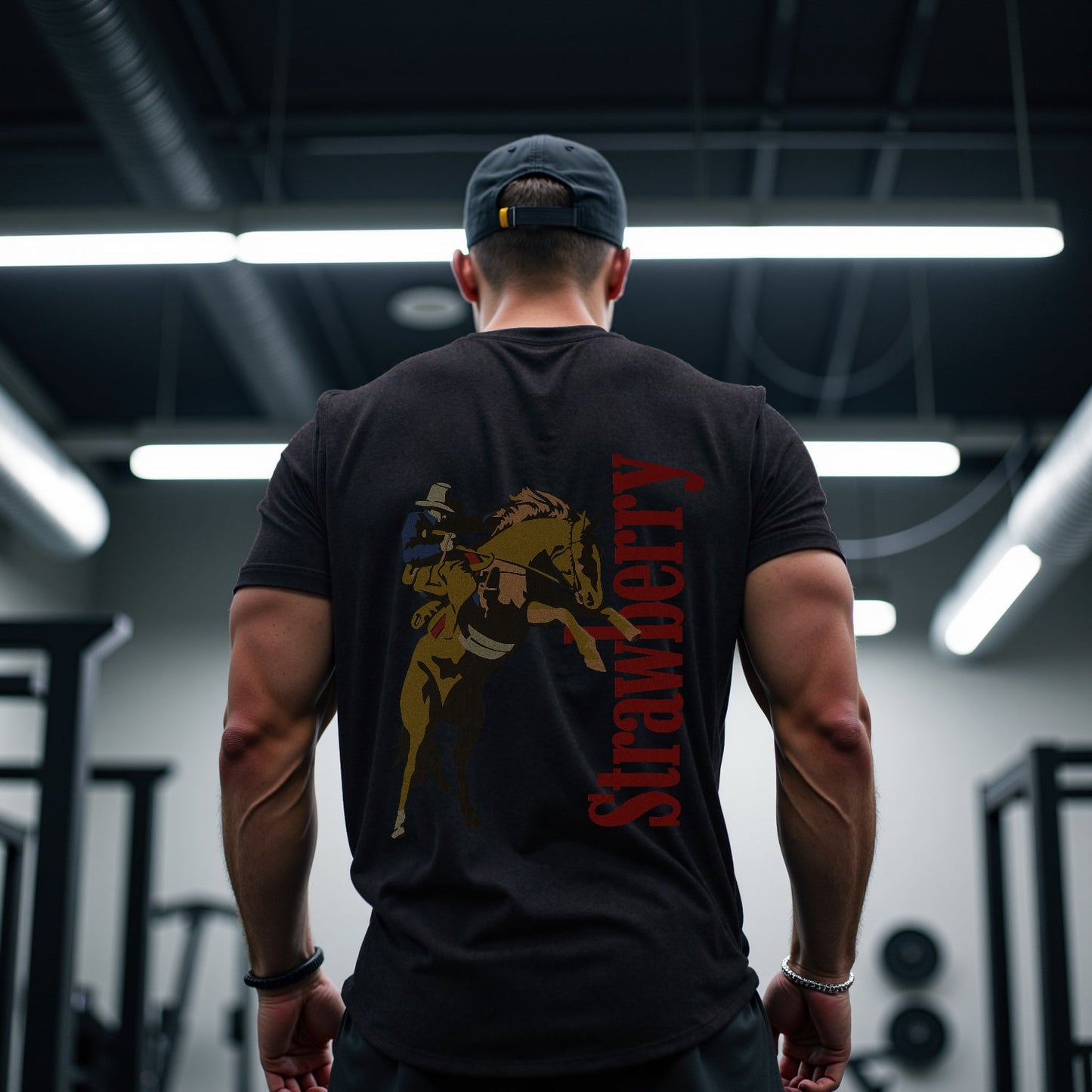 Strawberry Bucking Bronco Tee