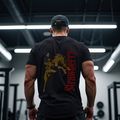 Strawberry Bucking Bronco Tee