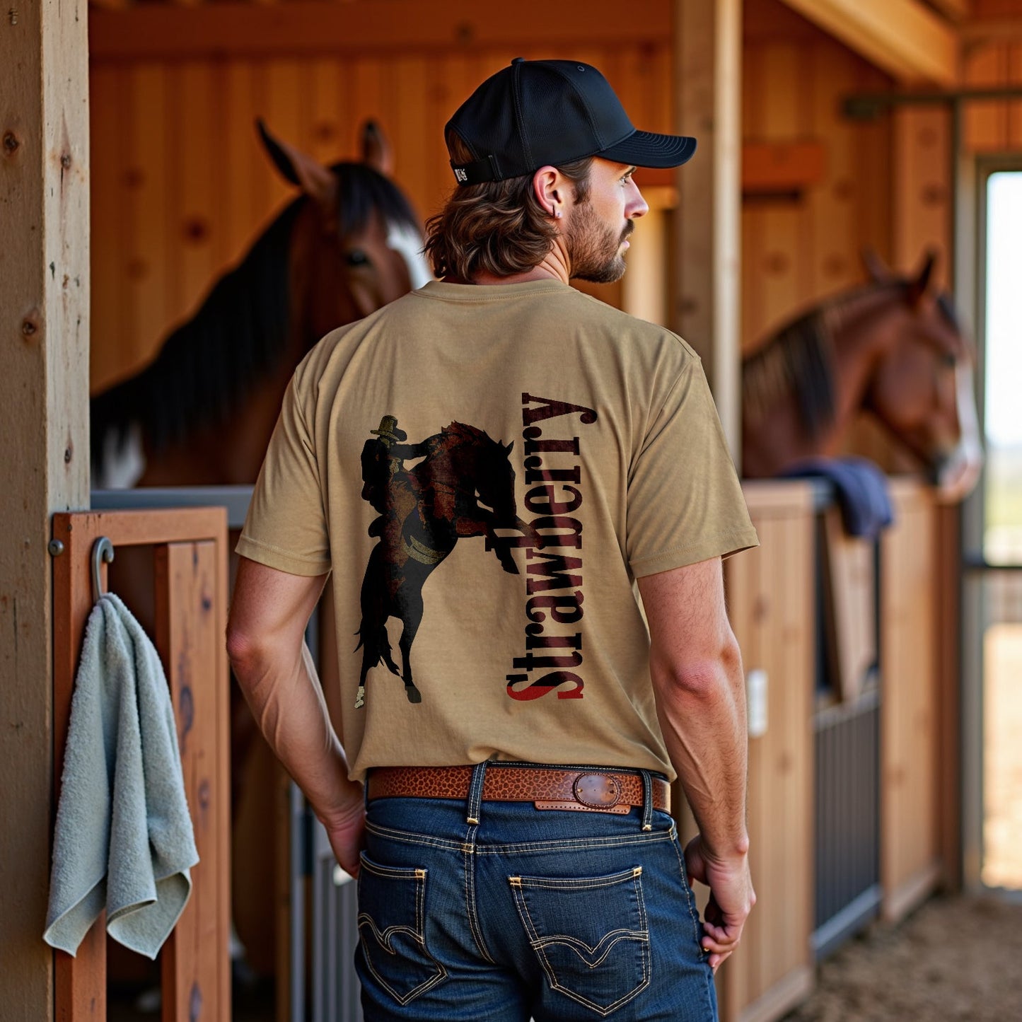 Strawberry Bucking Bronco Tee