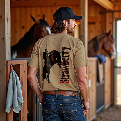 Strawberry Bucking Bronco Tee