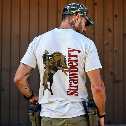 Strawberry Bucking Bronco Tee