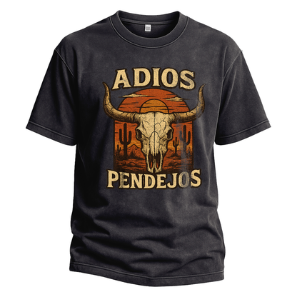 Adios Pendejos Sunset Skull Tee