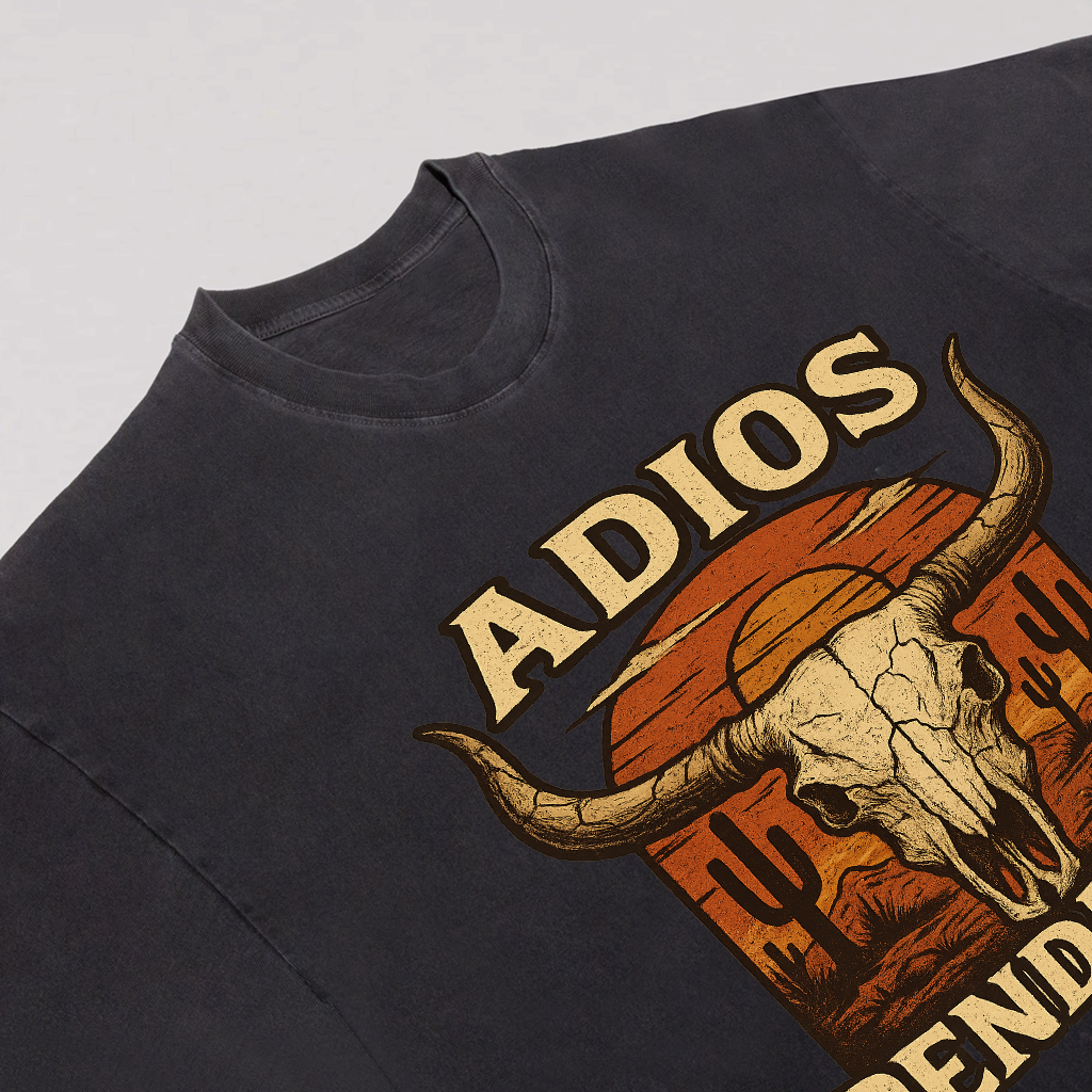 Adios Pendejos Sunset Skull Tee