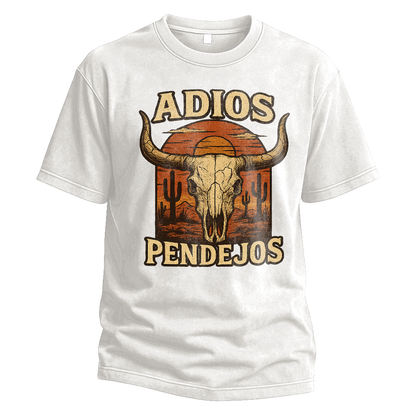 Adios Pendejos Sunset Skull Tee